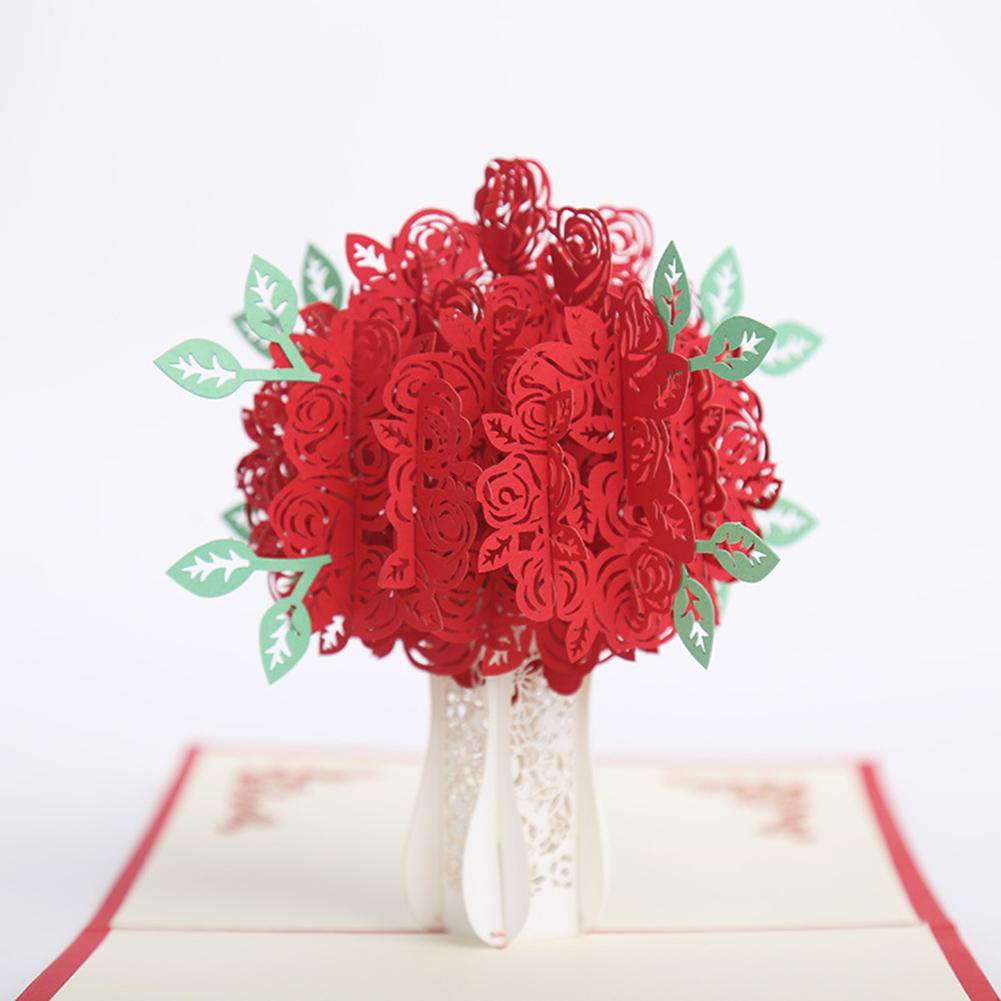 Buy 3d Wedding Invitations Cards Rose Greeting Card For Valentine Day Party At Affordable Prices Free Shipping Real Reviews With Photos Joom
