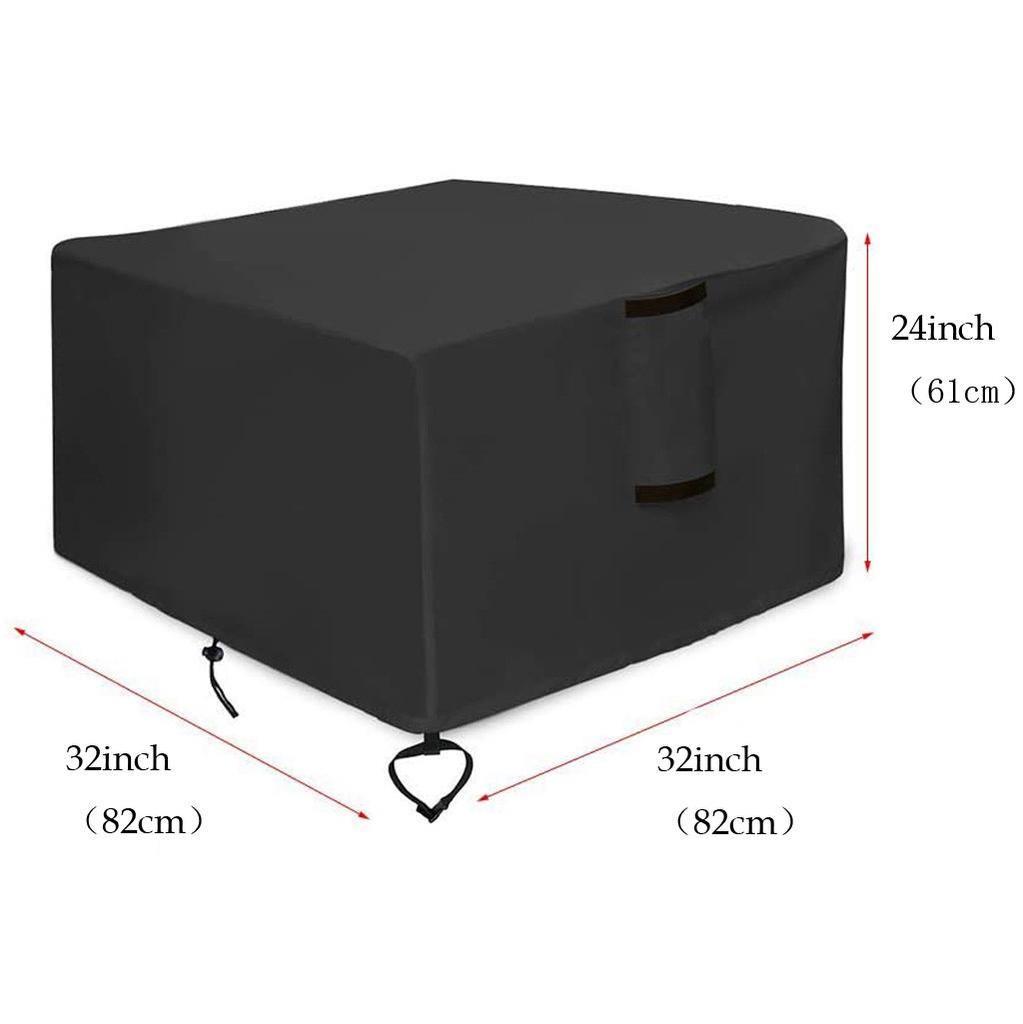 Gas Fire Cover Square - 32x32x24 inch Waterproof Anti-UV Heavy Duty for Patio