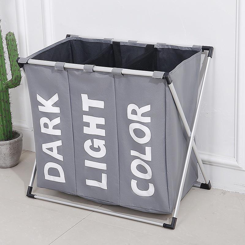 Shushi Foldable Oxford Cloth Laundry Basket with Aluminum Frame
