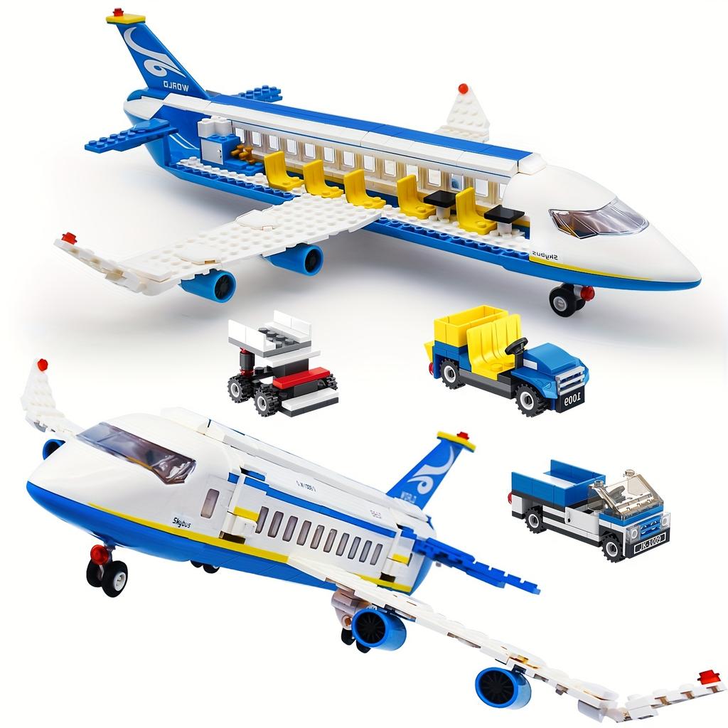 Military Aircraft Building Blocks Boys Assembled Toy Children Educational Model Toy Gift