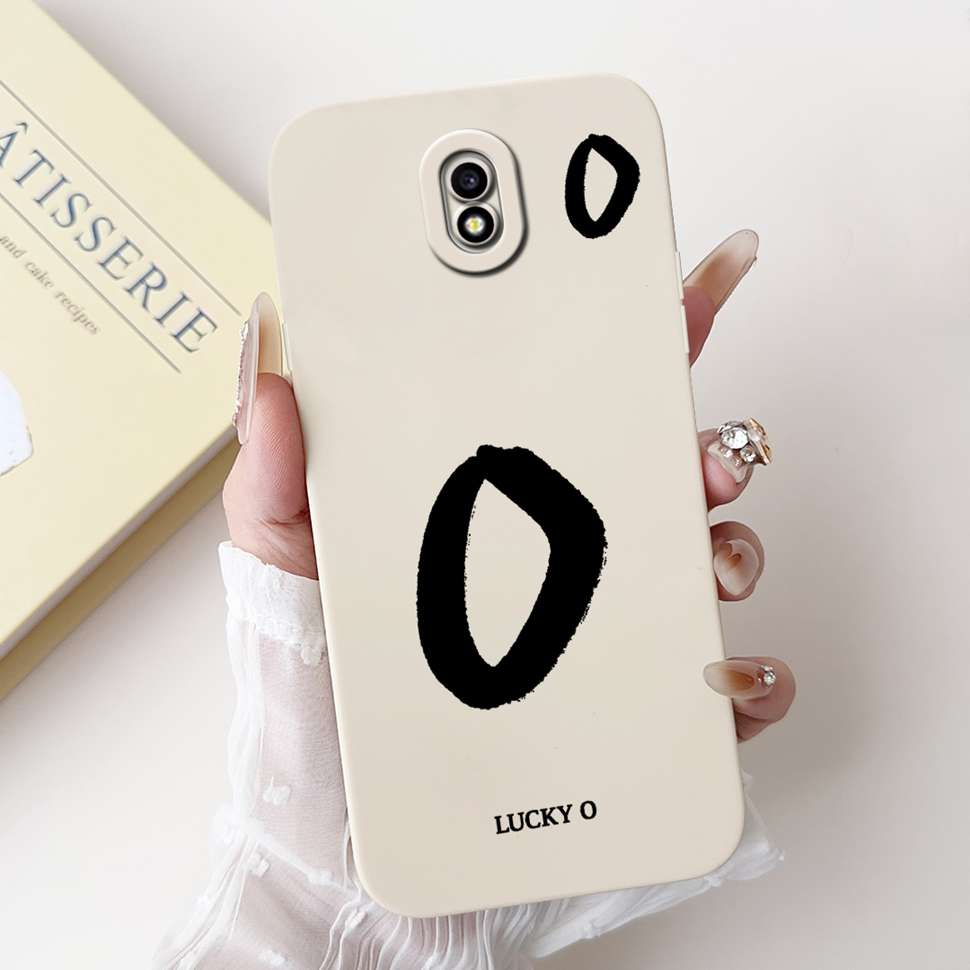 For Samsung Galaxy J3 2017 SM-J330FN Case Cute Lucky Letter A-Z Print Soft Silicone Cover For Samsung J3 J5 J7 2017 Phone Casing