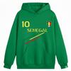 Kids' Hoodie Football Inspired Senegal - Number 10 Supporter Design - - Green