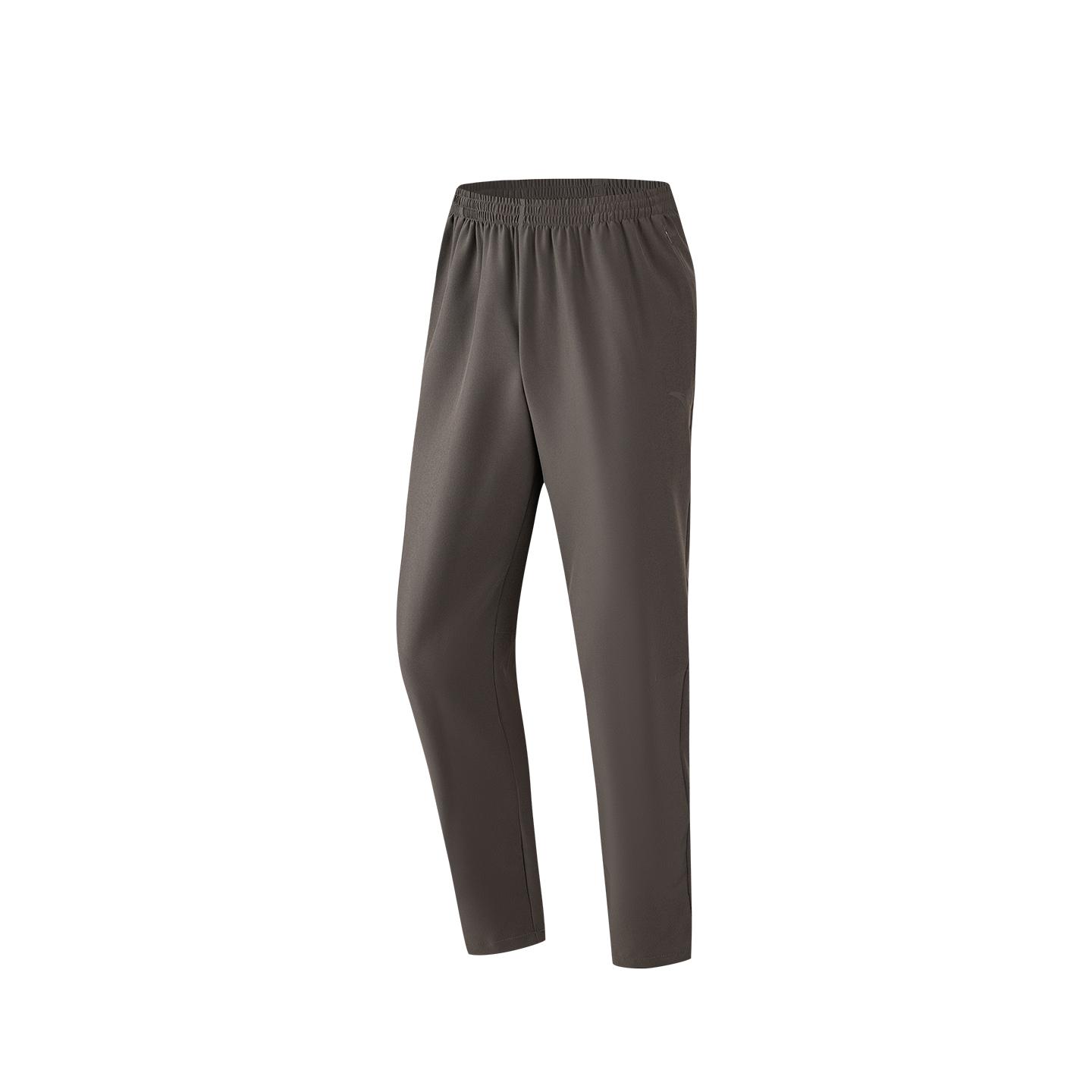 Anta Mens Woven Sports Long Pants Summer Casual Pants Men bottoms Gray Brown 952625509-2 S