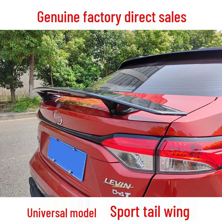 Universal No-Drill Rear Spoiler for 2019-2024 Toyota Levin Corolla: Wing & Roof Body Kit.