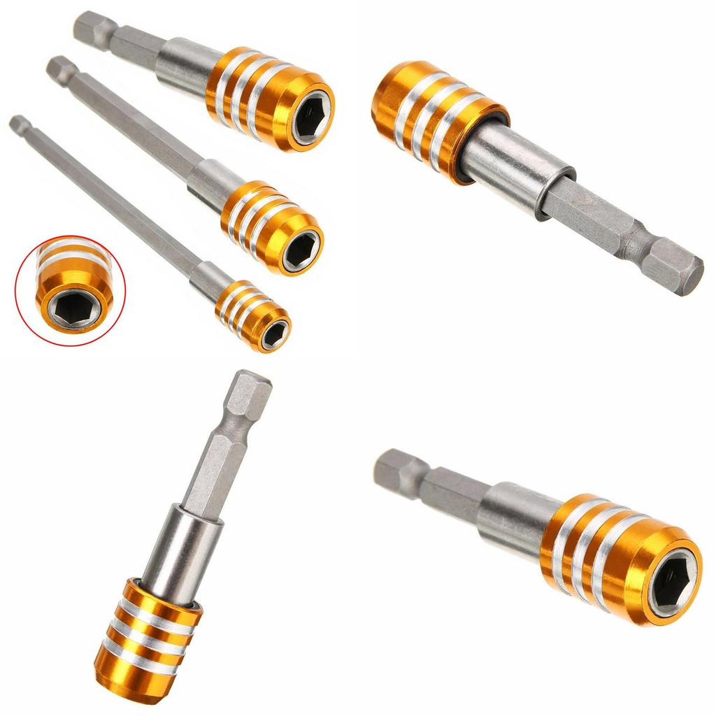 Durable 3piece Magnetic Screwdriver Extension Set With Quick Release Hex Shank Holders