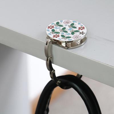Folding Bag Handbag Hook Purse Tote Flower Shape Metal Bag Table Hanger Holder