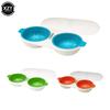 Microwave Eggs Poacher Round Draining Double Cup Egg Boiler Food Grade Kitchen Tableware Steam Egg Bowl Egg Cooker Cooking Tools