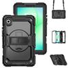 8.7 Inch Tablet Case Galaxy Tab A9 A11 X110 X133 With Silicone Bumper PC Back Shell Hand Strap Kickstand