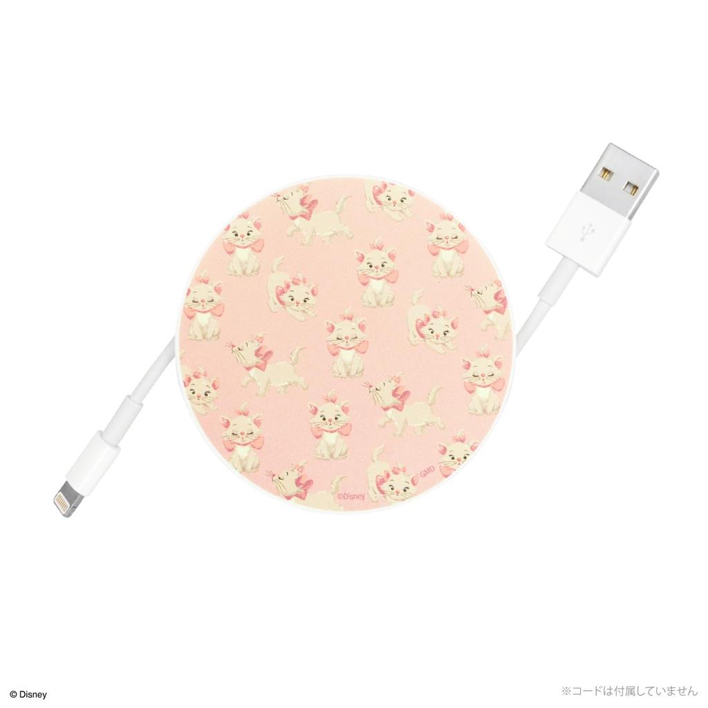 Gourmandies Disney Character Cord Reel Powder Case, Pink, DNG-135B