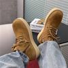 Fashion Luxury Brand Suede Chelsea Men's Boots Low Heel Round Toe Business Formal Ankle Boot Comfortable Soft Soled Outdoor Hiking Shoes