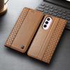 Napa Inner Grid Genuine Leather Flip Case for Samsung Galaxy A05 A05S A15 A25 A35 A55 A16 A26 A36 A56 5G Phone Cover Card Cases