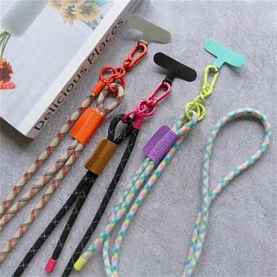 Süßes verstellbares Lanyard Crossbody Schultergurte Schlüsselanhänger Schlüsselring Geflochtenes Seil Mit Ersatz-Patch Zubehör