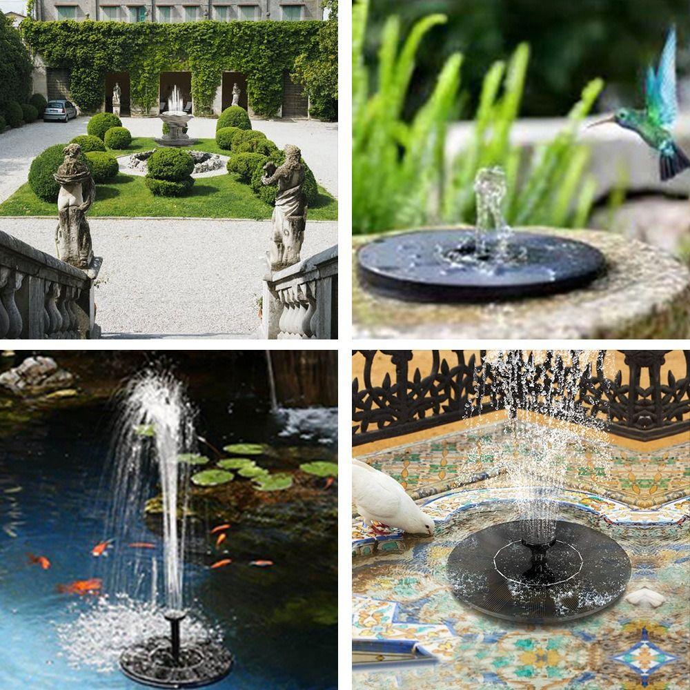 13/16/18cm Floating Solar Powered Water Fountain Waterproof Bird Bath Fountain Outdoor