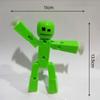 2 Pcs Random Color Stikbot Screen Animation Toys Shed Dolls With Sucker Toys