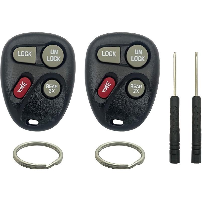 Key Fob Shell Case Replacement Fits for Chevy Silverado Avalanche Equinox Express Traverse GMC Yukon Sierra 1500 2500 3500 HD Acadia 2007 2008 2009