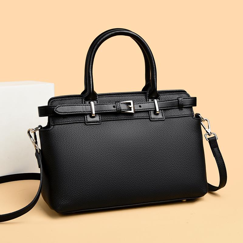 Luxury Large Capacity Cowhide Women's Capacity Shoulder Bag Retro Genuine Leather Female Handbags Purses Designer Women Tote Bag