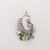 Green Amethyst Silver Pendant, 925 Sterling Silver Amethyst Gemstone Jewelry For Wedding Gift CP-42-11