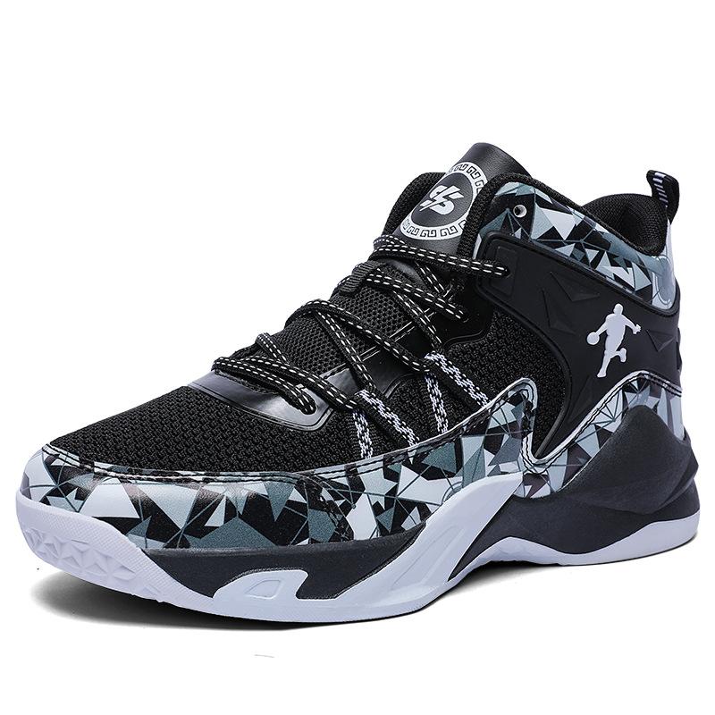 Spring New High-top Fashion Basketball Shoes Outdoor Lace-up Platform Sports Shoes Casual Breathable Mesh Couple Shoes