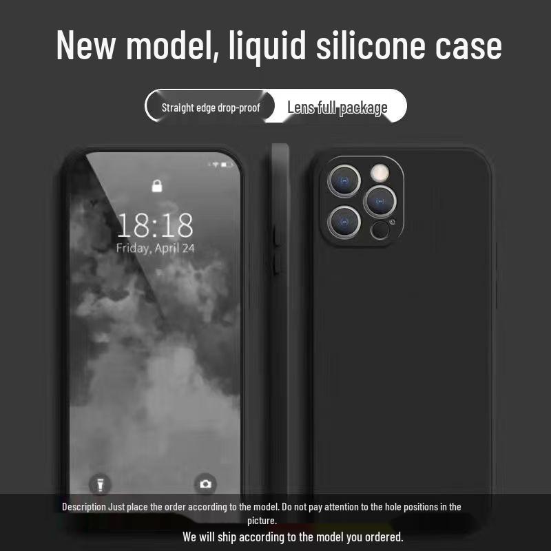 

Liquid Silicone Case for Apple 13 Pro: Full Coverage, Drop Protection, Skin-Friendly, Solid Color, Simple Style Apple 13 Pro