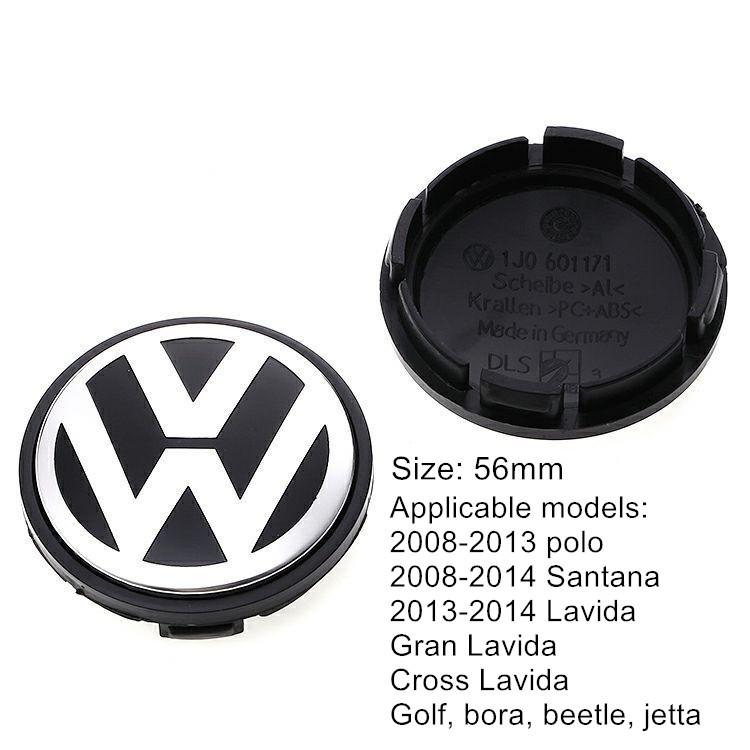 

2026 Hot For Volkswagen VW New 4PCS 56mm 65mm Car Wheel Center Hub Caps Cover for VW Volkswagen Golf Polo Passat Touran Jetta ac