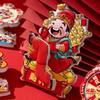 Thickened New Year Refrigerator Magnets Cartoon 3D Rotatable Magnet  Celebration Party