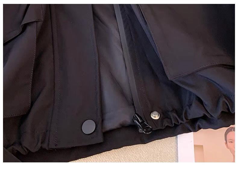 2025 Petite Women's Spring/Autumn Workwear: Thin, Short, Loose Hooded Casual Jacket