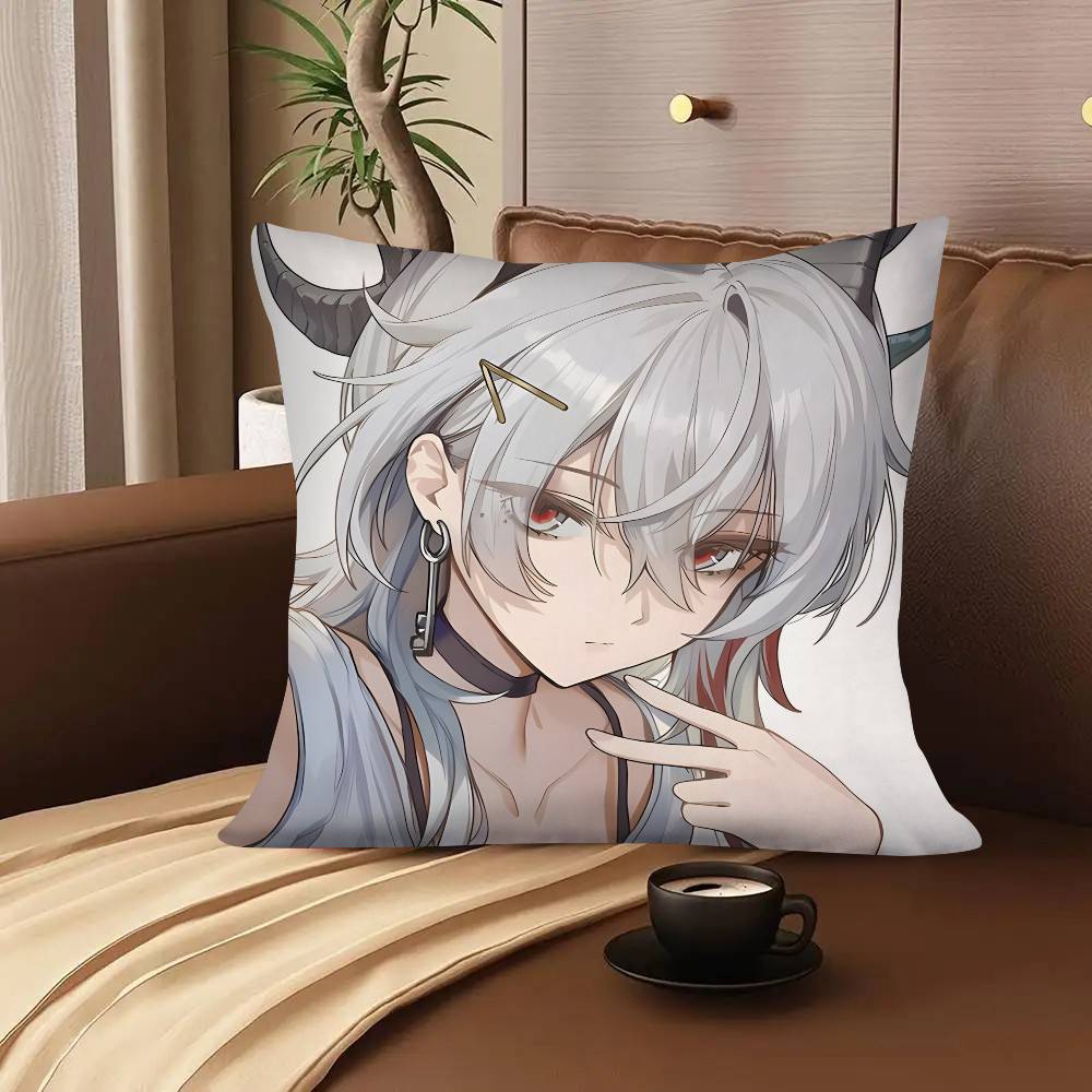 1pc Game Anime Zani Wuthering Waves Pillow Case Fashion Square Pillowcase Bedroom Sofa Room Ins Decoration Leisure