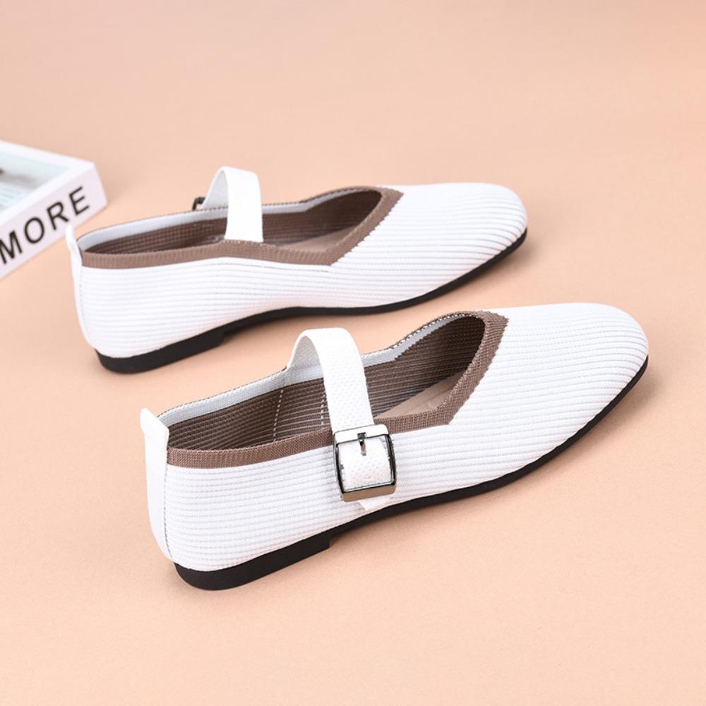 Spring 2026 New Women Flat Round Head Loafers Woman Mary Janes Shoes Autumn Ballet Fashion Buckle Flat Shoes Zapatos De Mujer