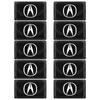 10Pcs Carbon Fiber Steering Wheel Car Logo Emblem 3D Stickers For BMW Mercedes benz Alfa Romeo Dodge Renault Mini Mazda Opel Toyota Ford Jeep Honda