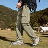 Retro Functional Outdoor Workwear, Mountain Style Paratrooper Pants, Tapered Sport Men's Casual Pants