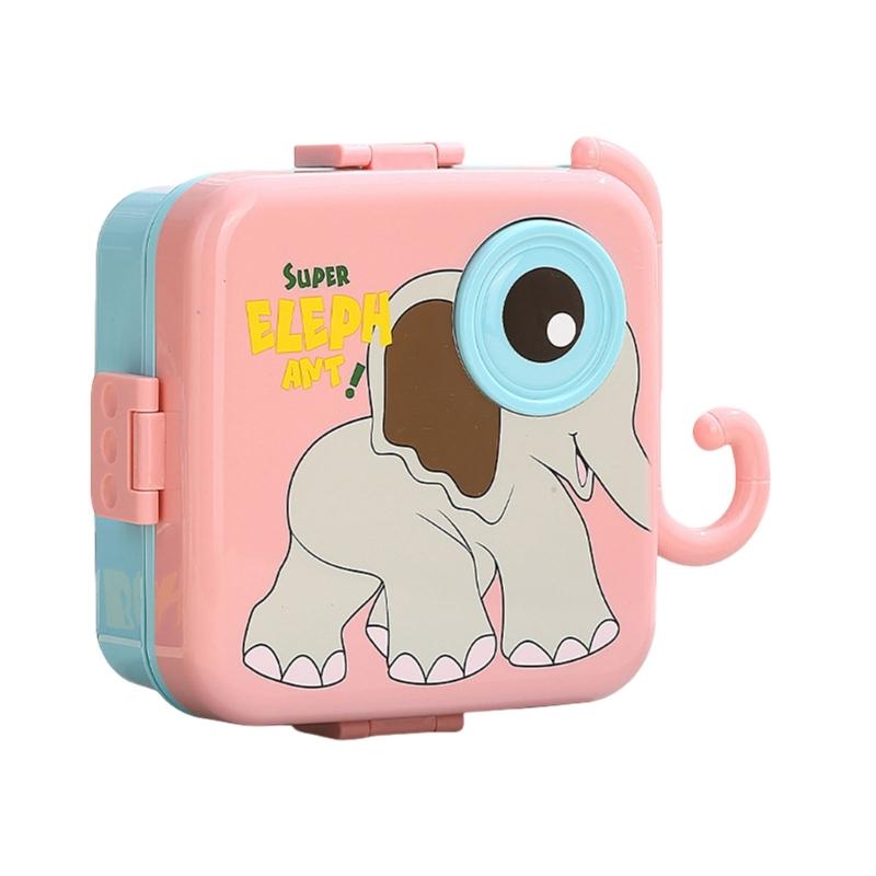 Lunch Box with Dividers Leak Proof Food Storage Container Plastic Lunchbox Segmented Dinnerware for Everyday Use 1080₽