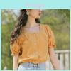 Women Summer Plaid Shirt With 3d Print Soft Satin For Casual Wear