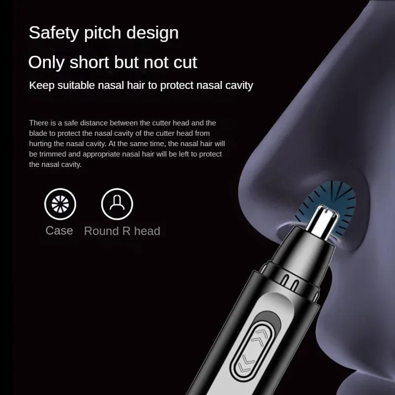 Electric Nose Trimmer for Men Battery Ear Trimmer for Men Women Mini Portable Nose Hair Shaver Waterproof Safe Clean