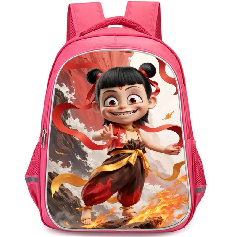 Nezha 2 Mo Tong Nao Hai Ao Bing Girls School Backpack Lightweight Oxford Bookbag Large Capacity For Elementary Students