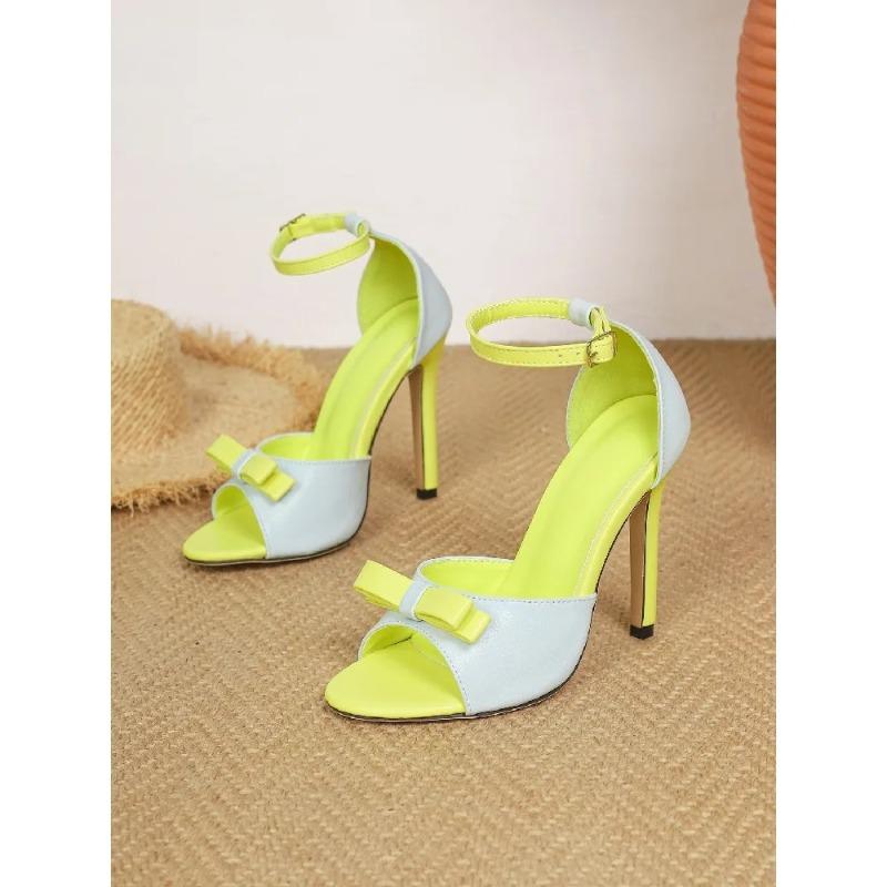 Eilyken Sexy Elegant Butterfly-knot Thin High Heels Women Sandals Street Style Buckle Strap Stripper Prom Summer Shoes