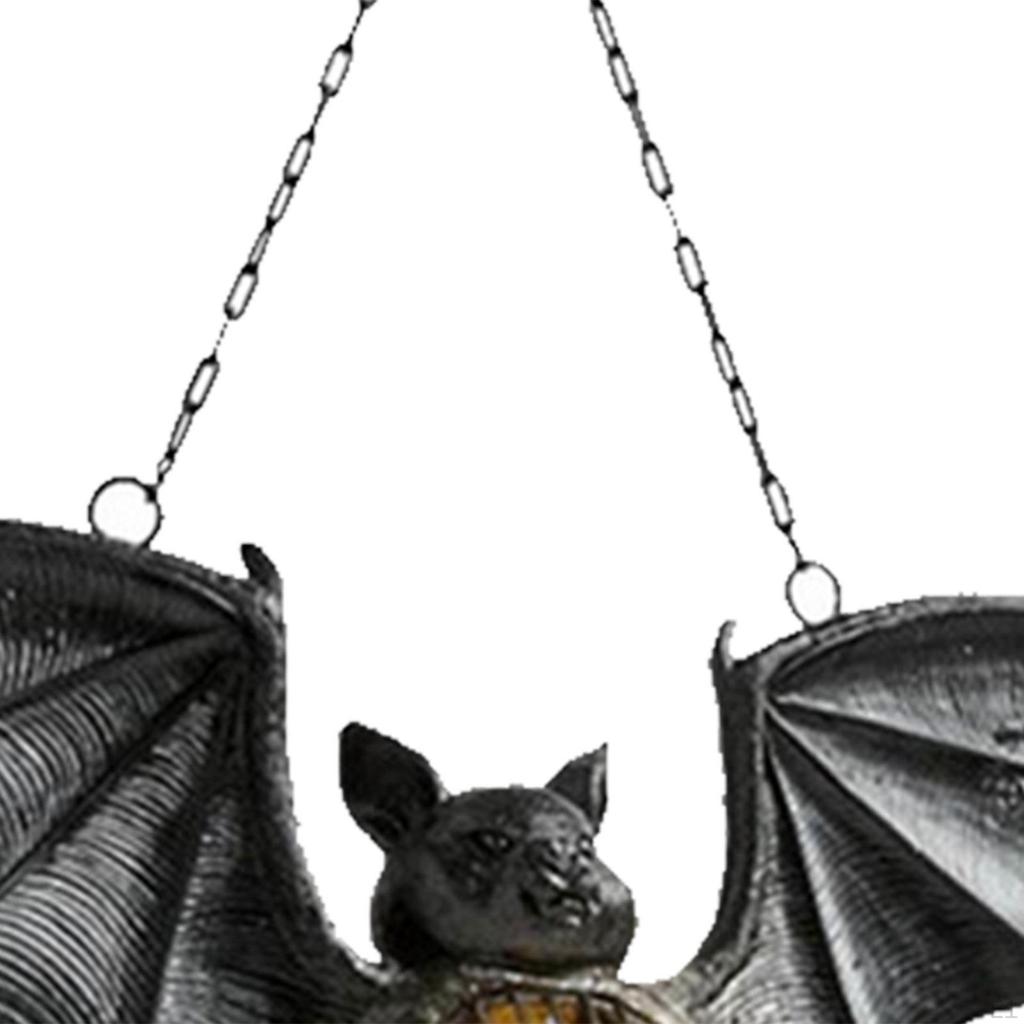 Halloween Lanterns LED Lights, Hanging Bat Ornament Figurine Statues Garden and Home Party Porch