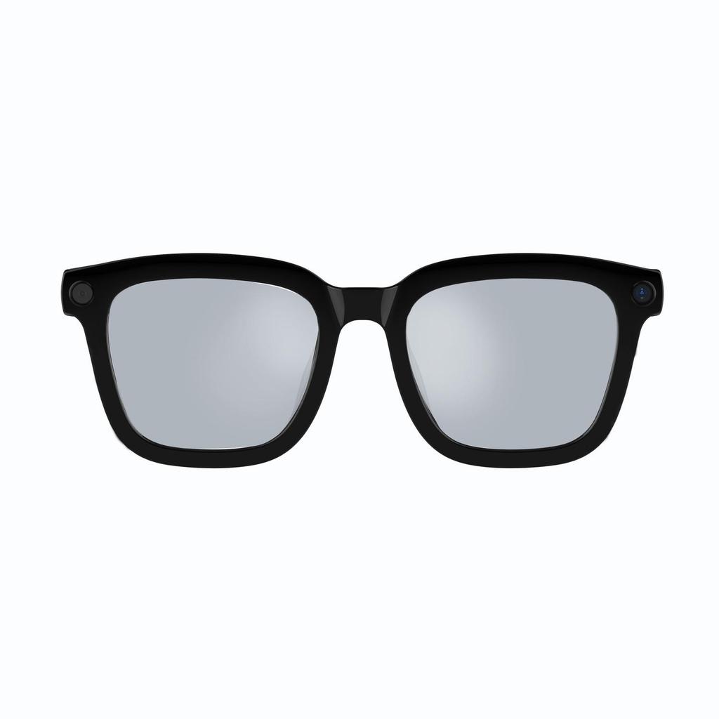KI-Smart Glasses: Schwarze Tech-Kamera-Brille für Übersetzung, Fotografie und Musik-Streaming