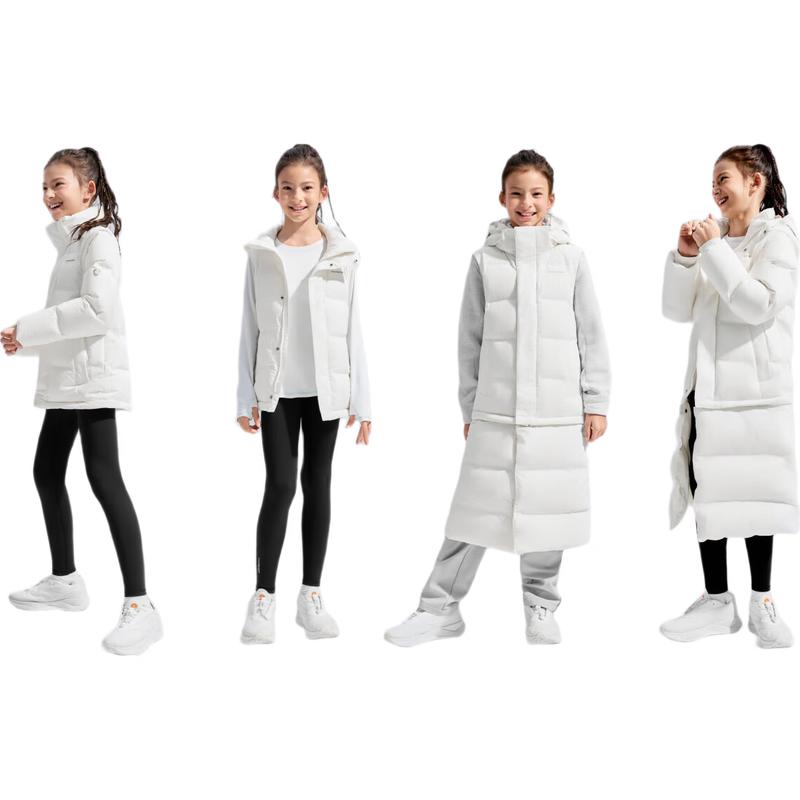 Moodytiger Kids' Long Detachable Goose Down Winter Parka