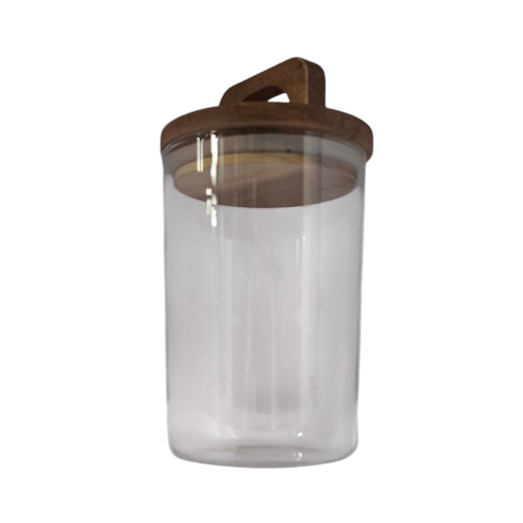 GLASS CONTAINER 750 ml JAR WITH BAMBOO LID