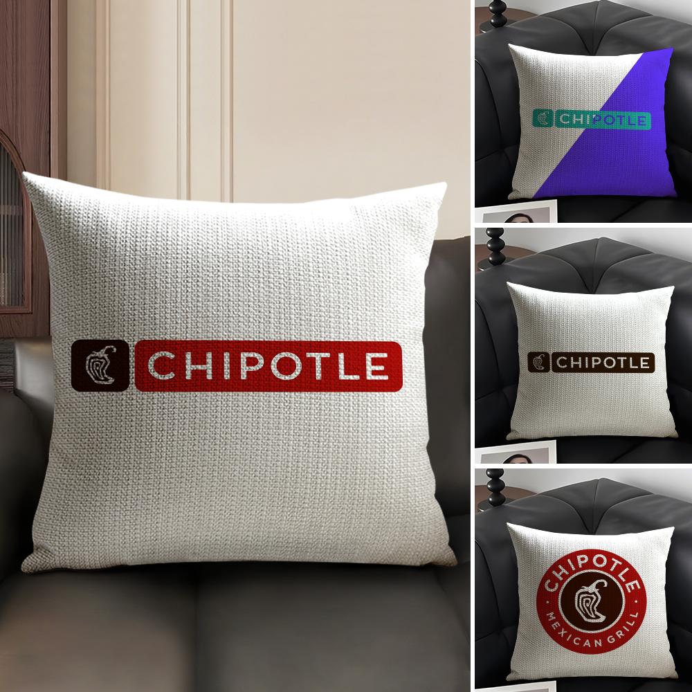 Food C-Chipotles Cushion Cover Summer Breathable Linen Organic Fabric Double-Sided Printing Sofa Pillow Case Home Decor