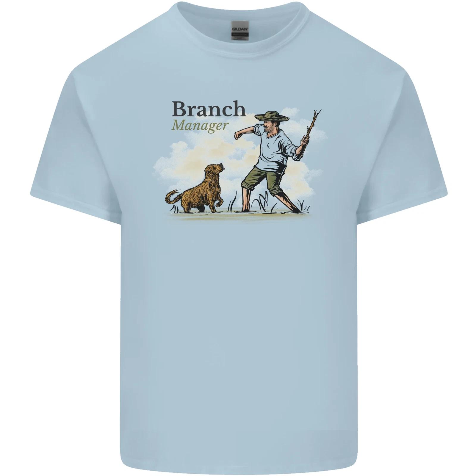 

Branch Manager Funny Dog Walking Dad Kids T-Shirt Childrens 2XL