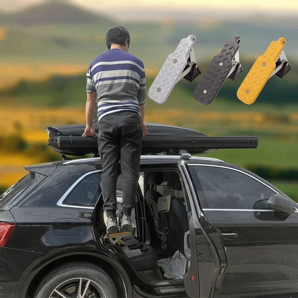 Foldable Car Roof Rack Step Aluminum Zinc Zinc Alloy Auto Assist Pedal  Door Entry Assistance