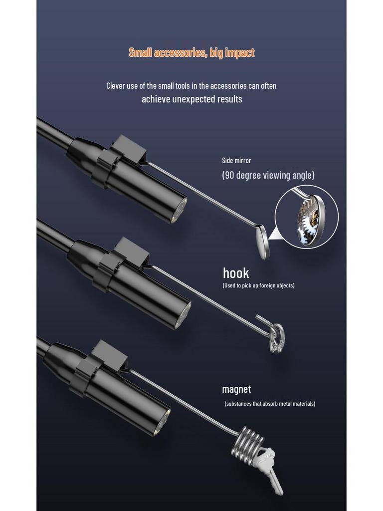 Portable 2.4-Inch Ultra-Clear Display Endoscope for Industrial Use