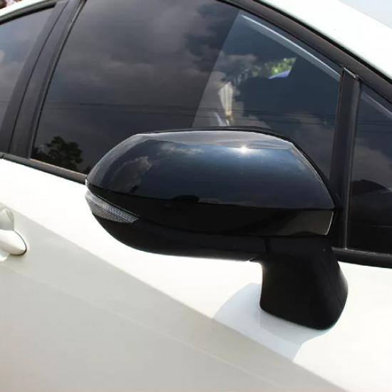 Bright Black Rearview Mirror Cover Trim For Toyota Corolla -2024