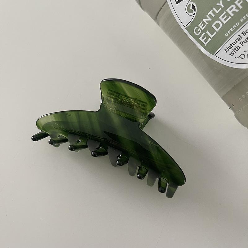 Hochwertige grüne Twill-Acetat-Klammer sanfte Hinterkopf-Haarklammer Bade-Haarklammer Haarnadel Kopfschmuck