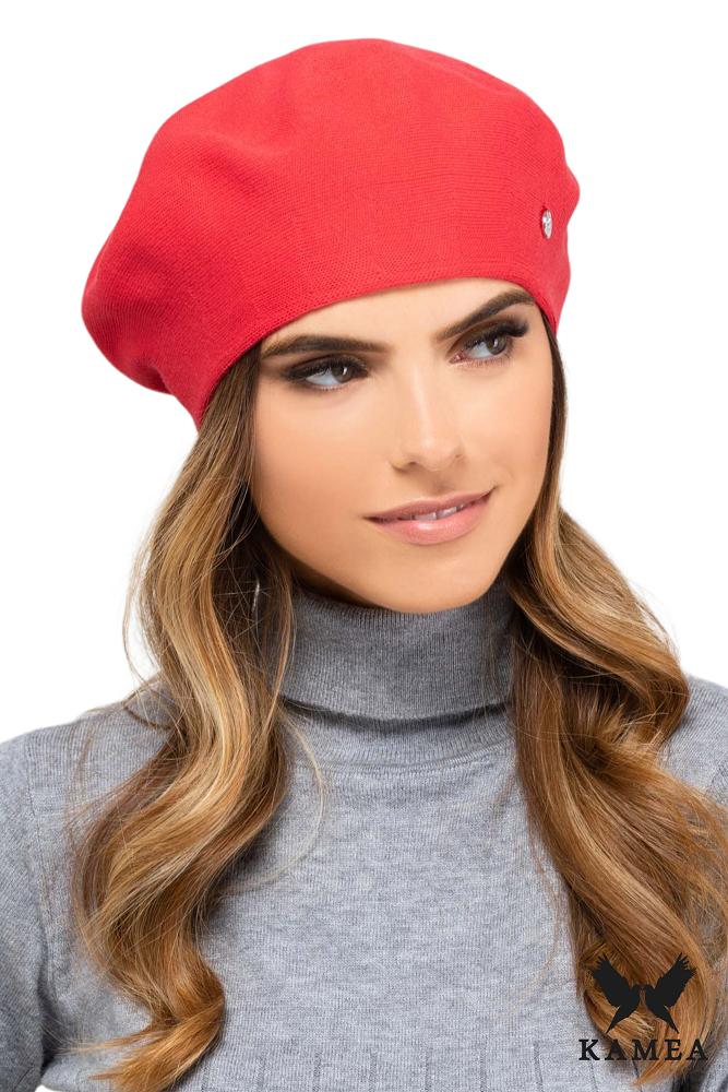 Nashville Women' Double Viscose Beret, Coral Color