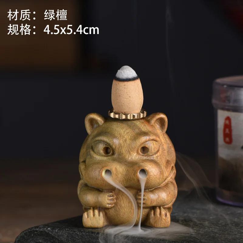 New Wooden Carved Groundhog Backflow Sandalwood Decorations Home Office Zen Aroma Decorations Incense Ware Creative Home Decor