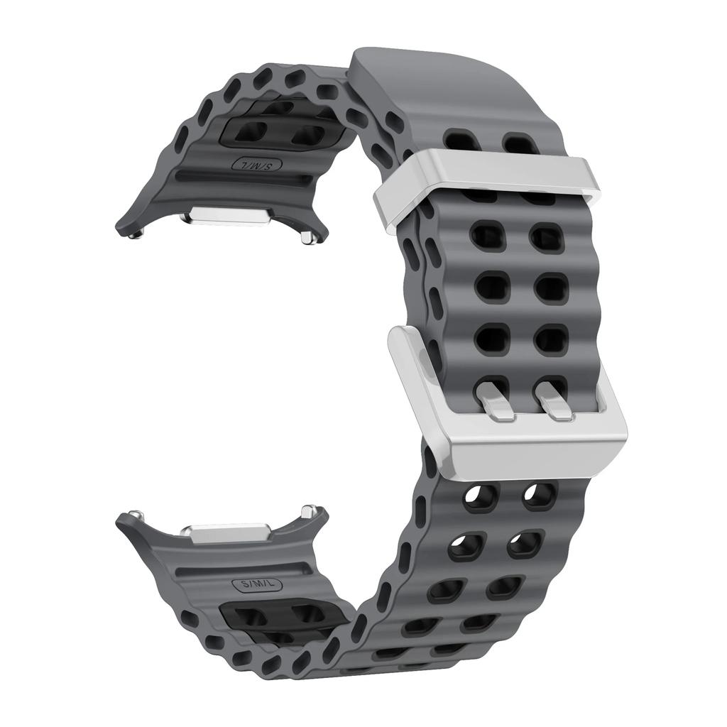 NUOVO Cinturino in Silicone Marino Per Samsung watch ultra 47mm Bracciale Senza Spazi Cinturino Sportivo Bicolore per Galaxy 7 ultra cinturini
