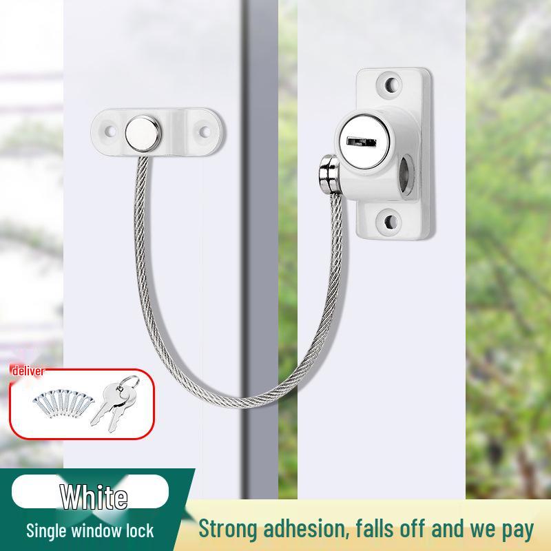 Window and Door Safety Ventilation Lock with Child Fall Protection