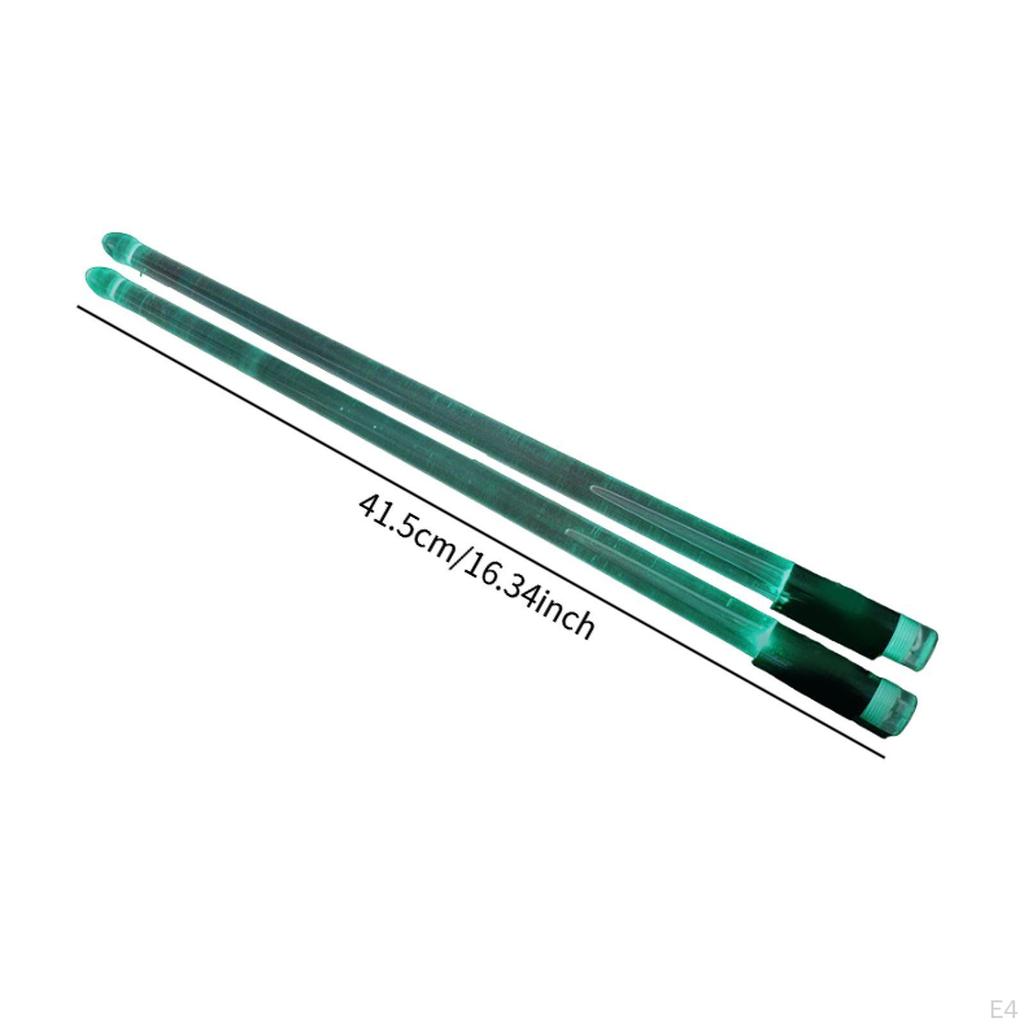 2 Pieces Lights Up Drum Sticks Glow Tip Drumsticks Lightweight Cool Percussion